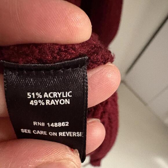 torrid | Women’s Maroon Burgundy Long Open Front Cardigan Size 3X - Picture 6 of 6